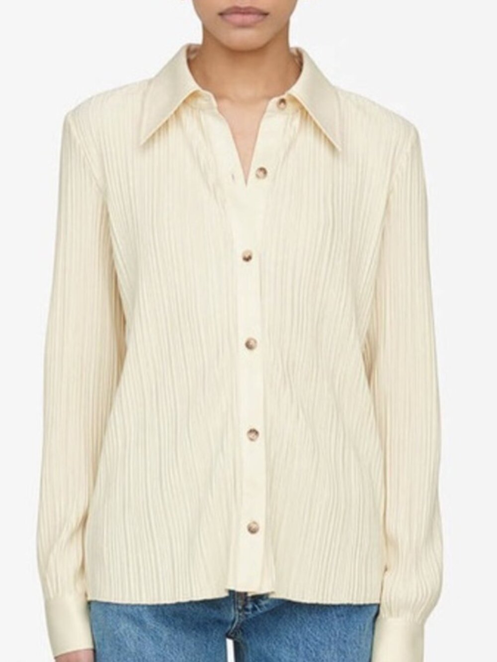 Anine Bing Nuri Button-Front Shirt size M